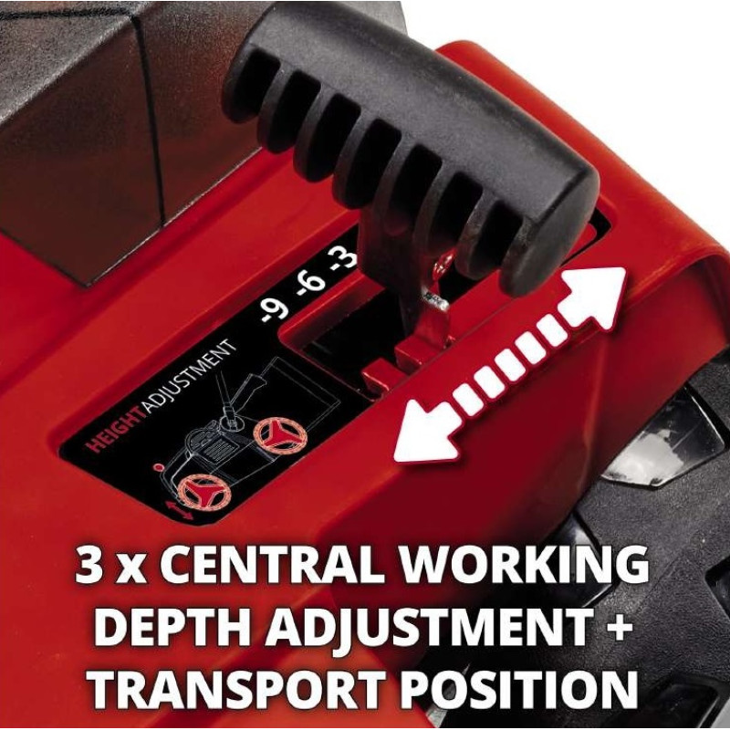 Einhell Аератор-скарифікатор акумуляторний GE-SC 36/35 Li - Solo 36В 35см безщітковий ножи 16шт 9.94кг (без АКБ та ЗП) (3420680)