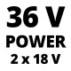 Einhell Аератор-скарифікатор акумуляторний GE-SC 36/35 Li - Solo 36В 35см безщітковий ножи 16шт 9.94кг (без АКБ та ЗП) (3420680)