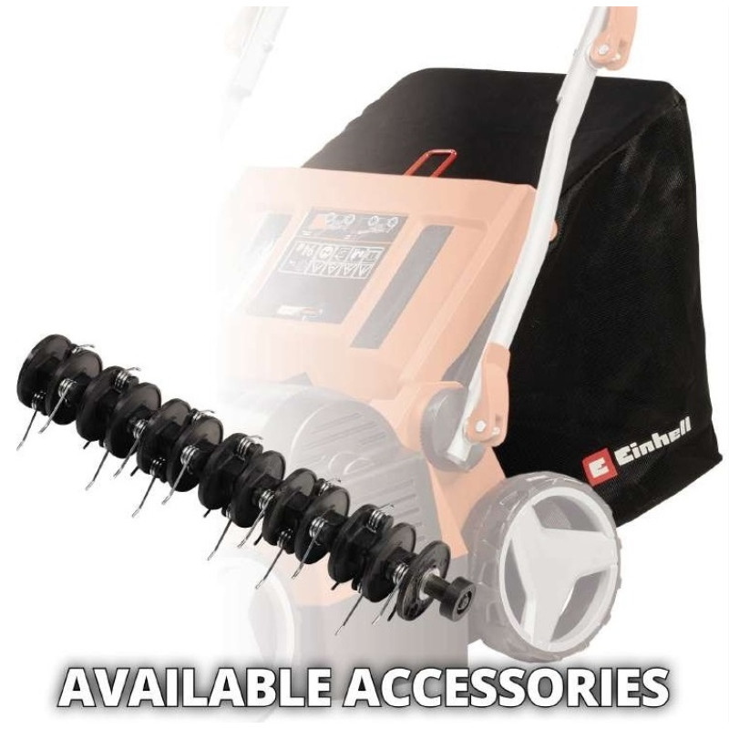 Einhell Аератор-скарифікатор акумуляторний GE-SC 36/35 Li - Solo 36В 35см безщітковий ножи 16шт 9.94кг (без АКБ та ЗП) (3420680)