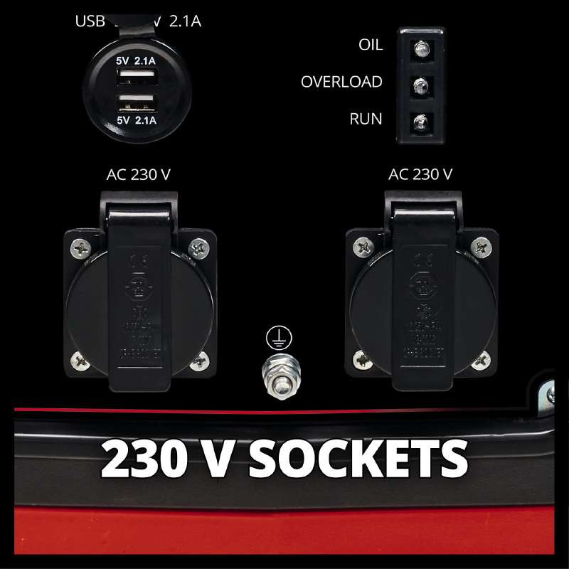 Einhell Генератор бензиновий інверторний TC-IG 2000, 230В (1 фаза), 1.8/2кВт, ручний старт, 21.6кг (4152590)