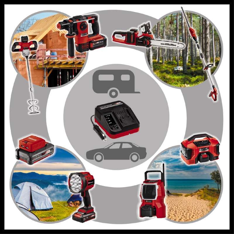 Einhell Зарядний пристрій PXC Power X-Car Charger 3A (4512113)