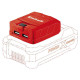 Einhell Адаптер USB-акумулятора TE-CP 18 Li USB Solo (4514120)