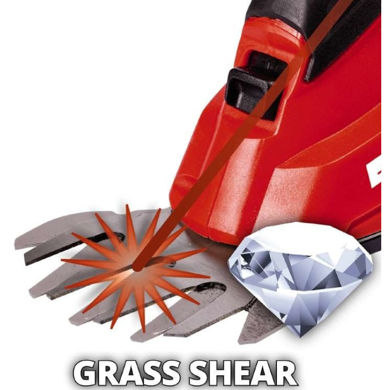 Einhell Ножиці для трави акум GE-CG 18 Li - Solo, 18В, PXC, леза 100/200 мм, 0.66 кг (без АКБ і ЗП) (3410370)