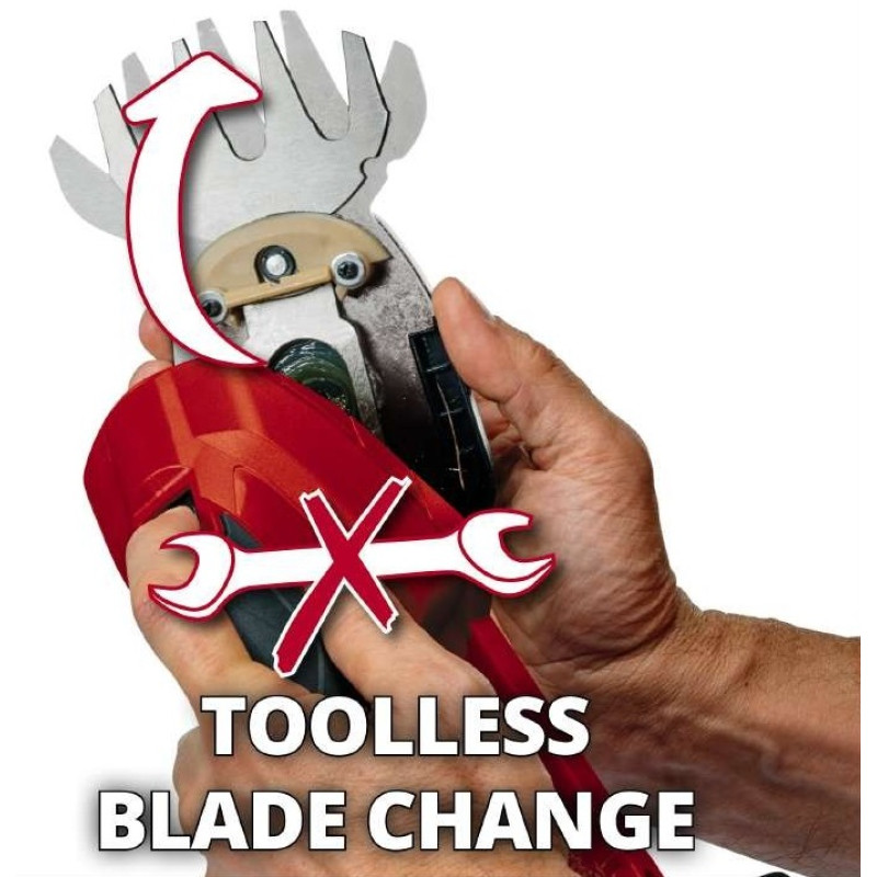 Einhell Ножиці для трави акум GE-CG 18 Li - Solo, 18В, PXC, леза 100/200 мм, 0.66 кг (без АКБ і ЗП) (3410370)