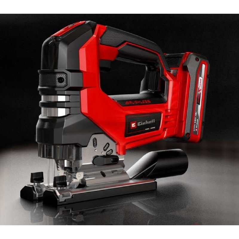 Einhell Лобзик TP-JS 18/135 Li BL - Solo акумуляторний, PXC 18В, 3500об•хв, безщітковий, плавний пуск, ход 26 мм, 2.2 кг (без АКБ і ЗП) (4321260)