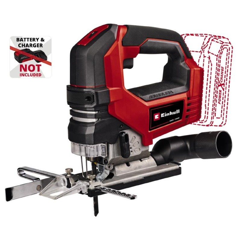 Einhell Лобзик TP-JS 18/135 Li BL - Solo акумуляторний, PXC 18В, 3500об•хв, безщітковий, плавний пуск, ход 26 мм, 2.2 кг (без АКБ і ЗП) (4321260)