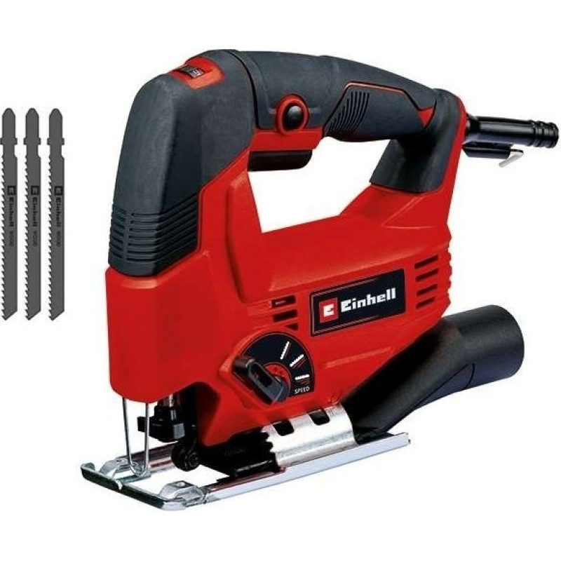 Einhell Лобзик електричний TC-JS 80/1 Kit, 550Вт, 1000-3000об•хв, в комплекті 3 полотна, кейс, 1.86кг (4321157)