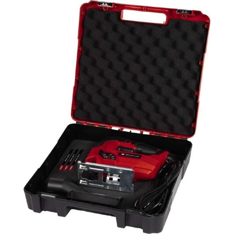 Einhell Лобзик електричний TC-JS 80/1 Kit, 550Вт, 1000-3000об•хв, в комплекті 3 полотна, кейс, 1.86кг (4321157)