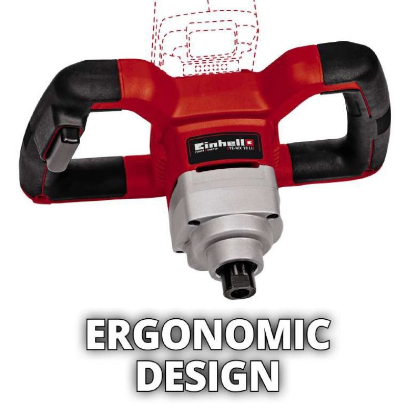 Einhell Міксер будівельний акум TE-MX 18 Li - Solo, 18В, PXC, М14, 0-620 об/хв (4258760)
