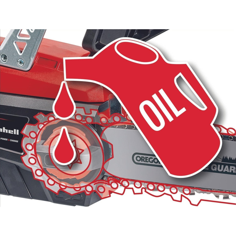 Einhell Пила ланцюгова акумуляторна GE-LC 18/25 Li Set, PXC, 18В, шина 25см, 4.3м/с, акум. 3,0Ah і зарядний пристрій, додатковий ланцюг, 3.6кг (4501777)