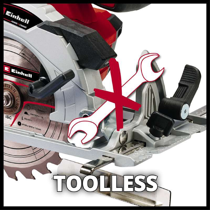 Einhell Акумуляторна циркулярна пила TE-CS 18/150 Li-Solo, без акб (4331220)