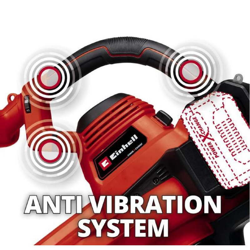 Einhell Повітродув-пилосос садовий акумуляторний GE-LB 36/230 Li E - Solo 36В PXC 230км/год 700куб/год 45л 3.1кг без АКБ і ЗП (3433630)