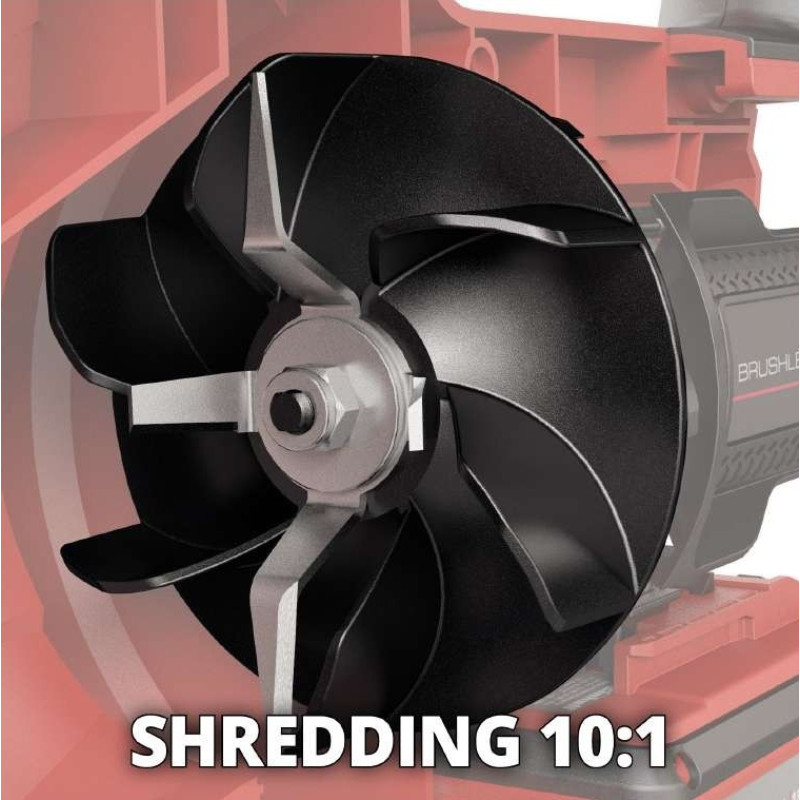 Einhell Пилосос садовий акумVENTURRO 18/210, 18В, PXC, 8000-14000 об/хв, 500 м3/год, 210 км/год, 45 л (3433625)