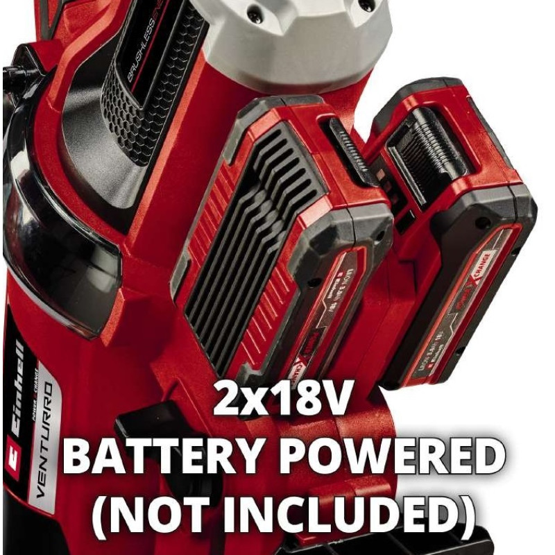 Einhell Пилосос садовий акум VENTURRO 36/240, 36В, PXC, 8000-15000 об/хв, 740 м3/год, 240 км/год, 45 л (3433640)