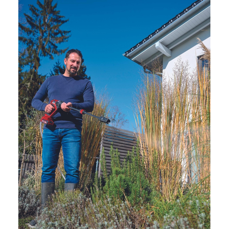 Einhell Мийка високого тиску акумуляторна HYPRESSO 18/24 Li-Solo, PXC, 18В, 24бар, 240л/год, набір аксесуарів, шланг 5м, 1.85кг, (без АКБ і ЗП) (4140130)