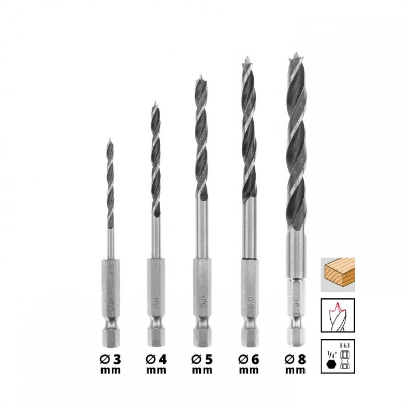 Einhell Набір свердел, універсальний, 2-8мм, 16 шт, кейс (108953)