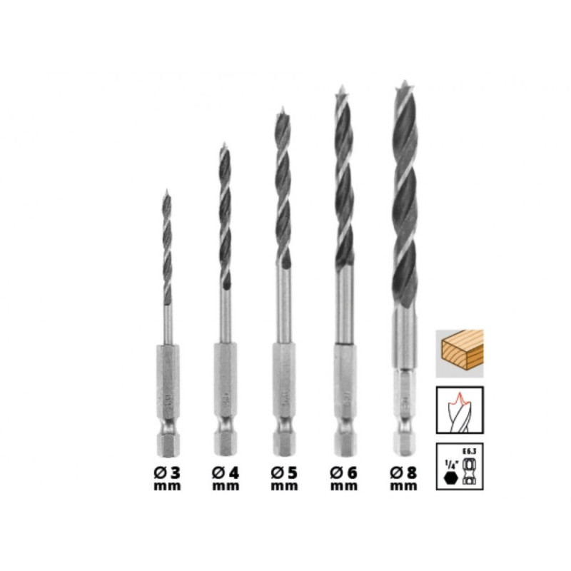 Einhell Набір свердел, універсальний, 2-8мм, 16 шт, кейс (108953)