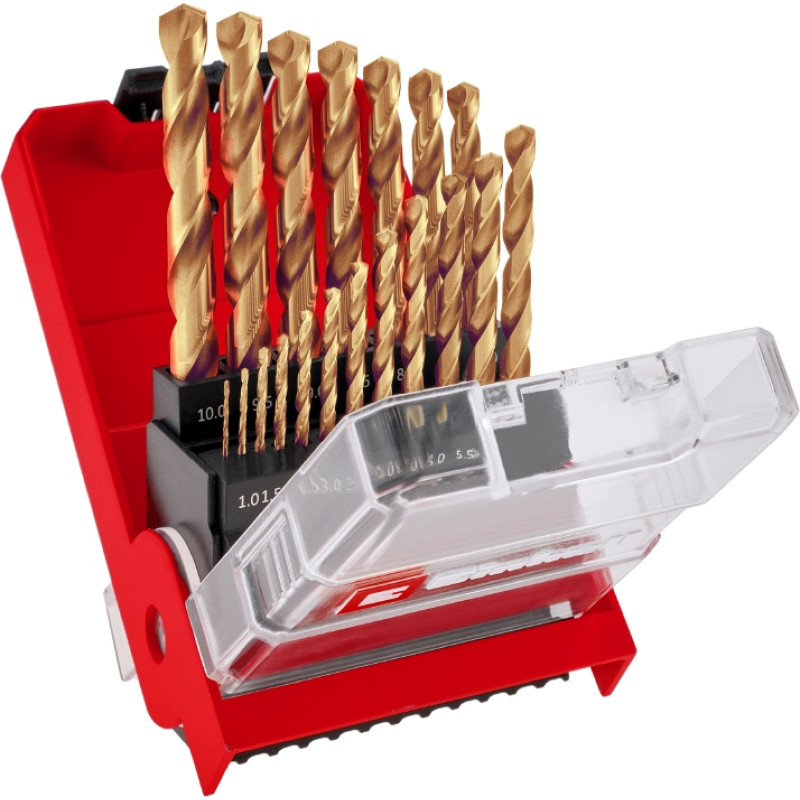 Einhell Набір свердел по металу , 19шт, 1-10мм, кейс (427019)