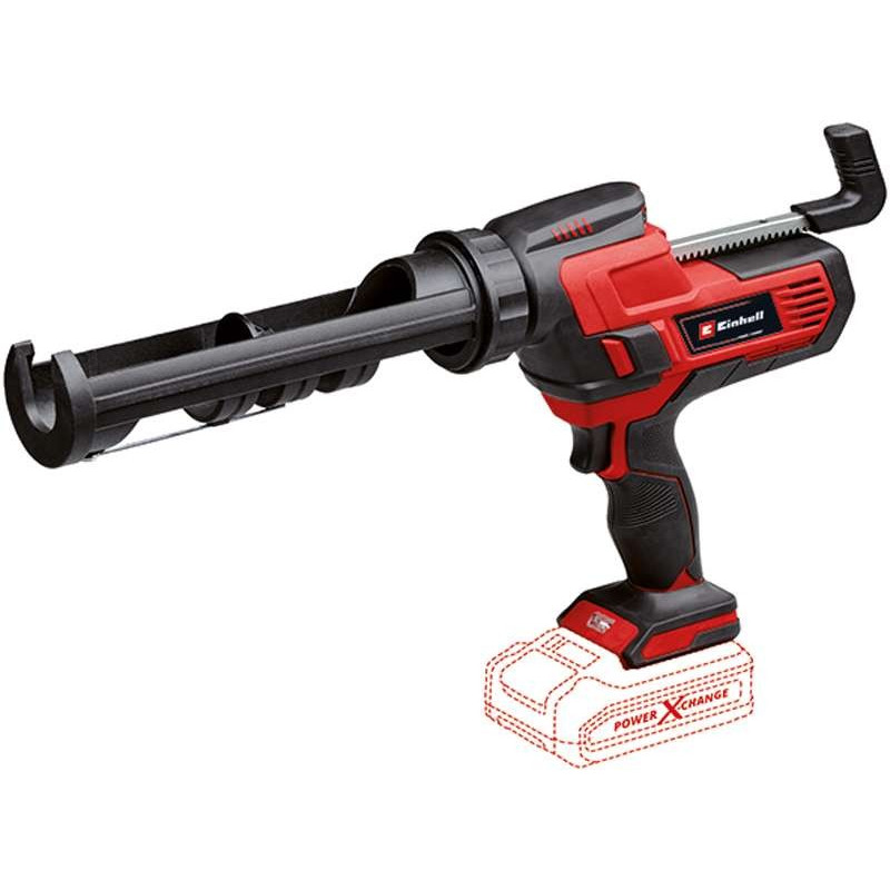 Einhell Пістолет для герметика TE-SG 18/10 Li - Solo акум., PXC, 18В, 2000 Н, 310 мл, 0.4-10 мм/с, 1.8 кг (без АКБ і ЗП) (4522250)