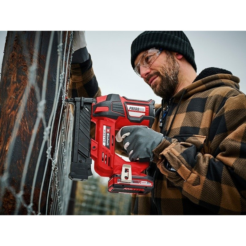 Einhell Степлер акумуляторний FIXETTO 18/38 Solo, PXC, 18В, під скоби 10-38мм, 60п/хв, 2.8кг, (без АКБ і ЗП) (4257785)