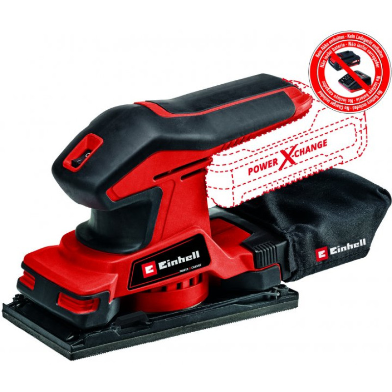 Einhell Шліфмашина вібраційна TC-OS 18/187 Li-Solo, PXC, акум., 187х97мм, 1.16кг, (без АКБ та ЗП) (4460725)