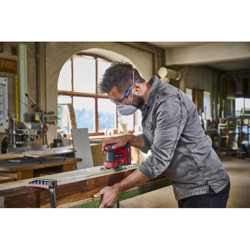 Einhell Шліфмашина вібраційна акумуляторна TE-OS 18/113 3X Li - Solo 18, 113х101мм 1.04кг без АКБ і ЗП (4460730)