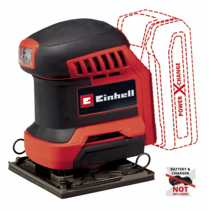Einhell Шліфмашина вібраційна акумуляторна TE-OS 18/113 Li - Solo 18, 113х101мм 1.04кг без АКБ і ЗП (4460731)
