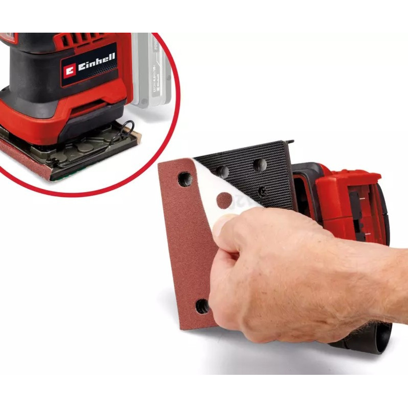 Einhell Шліфмашина вібраційна акумуляторна TE-OS 18/113 Li - Solo 18, 113х101мм 1.04кг без АКБ і ЗП (4460731)