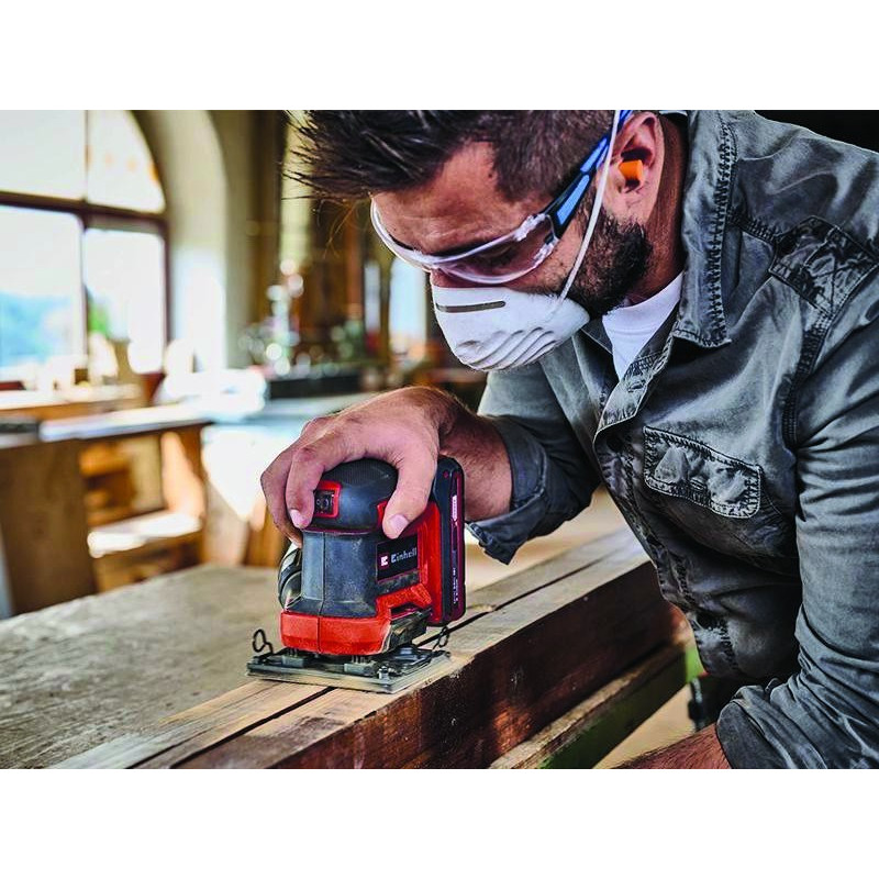 Einhell Шліфмашина вібраційна акумуляторна TE-OS 18/113 Li - Solo 18, 113х101мм 1.04кг без АКБ і ЗП (4460731)