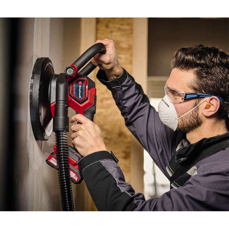 Einhell Шліфмашина для стін акумуляторна TP-DWS 18/225 Li, PXC, 18В, безщіткова, d225мм, 600-1200 об·хвхв, 2.36кг (без АКБ та ЗП) (4259995)