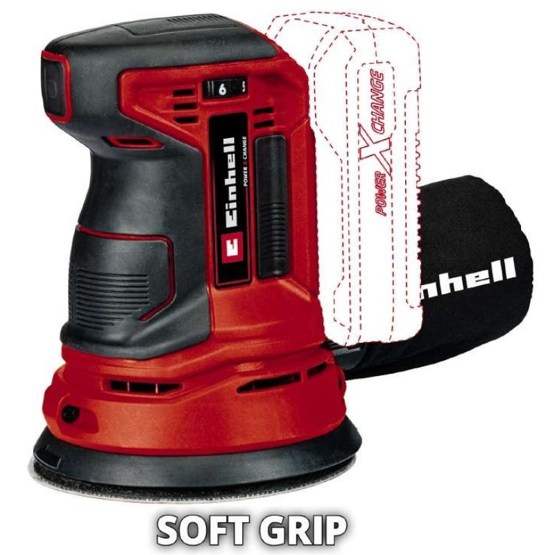 Einhell Шліфмашина ексцентрикова TE-RS 18 Li - Solo акум., PXC, 125 мм, 18В (без АКБ і ЗП) (4462010)