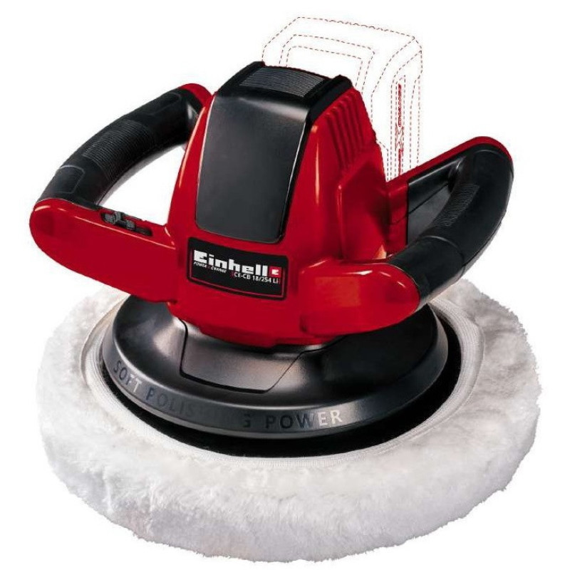 Einhell Шліфмашина полірувальна CE-CB 18/254 Li - Solo, PXC акум, d254 мм, 18В (без АКБ і ЗП) (2093301)
