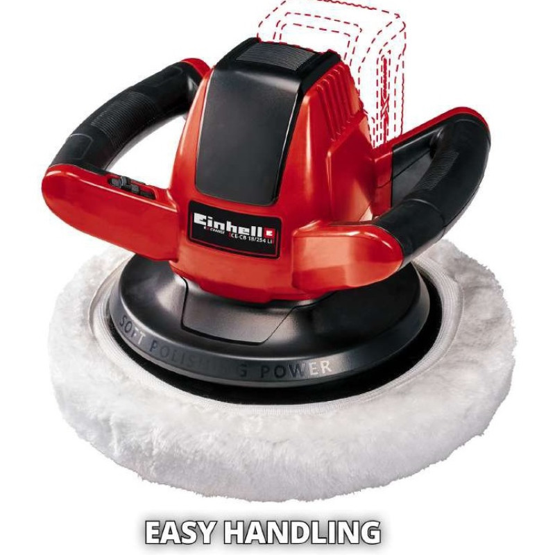 Einhell Шліфмашина полірувальна CE-CB 18/254 Li - Solo, PXC акум, d254 мм, 18В (без АКБ і ЗП) (2093301)