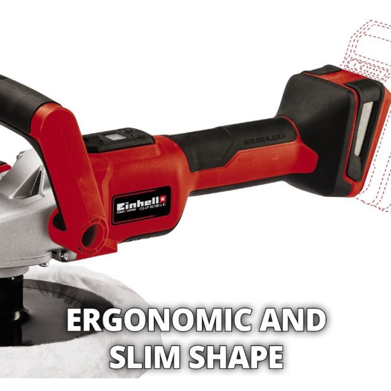 Einhell Шліфмашина полірувальна CE-CP 18/180 Li E - Solo, PXC акум, d180 мм, 18В (без АКБ і ЗП) (2093320)