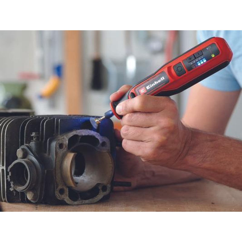 Einhell Шліфмашина шліфувально-гравірувальна акумуляторна TE-MT 7.2LI 7.2В 5500-26000об·хв 51 насадка 1.2кг (4419330)