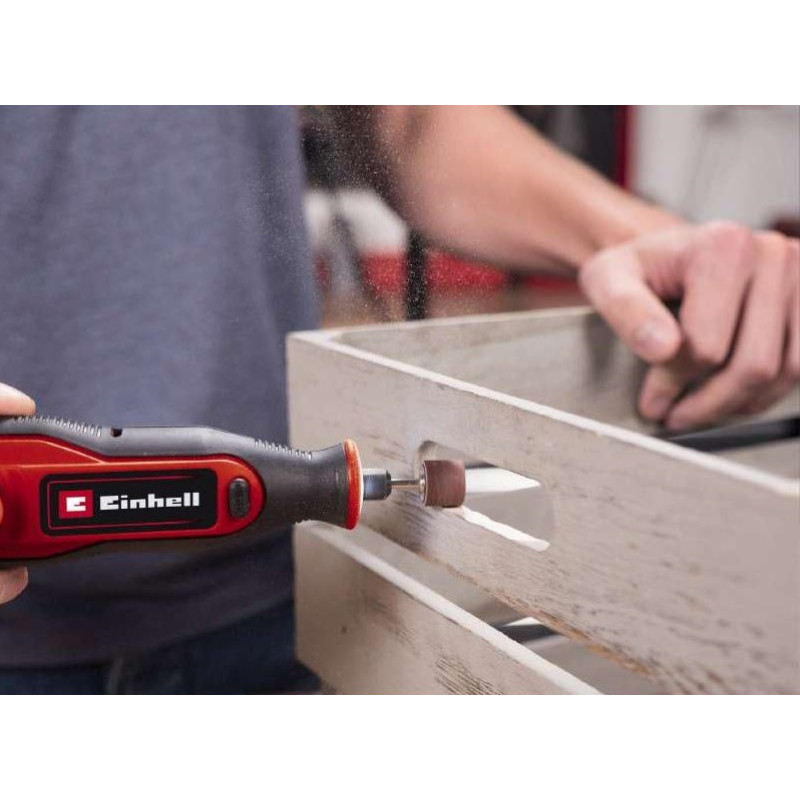 Einhell Шліфмашина шліфувально-гравірувальна акумуляторна TE-MT 7.2LI 7.2В 5500-26000об·хв 51 насадка 1.2кг (4419330)