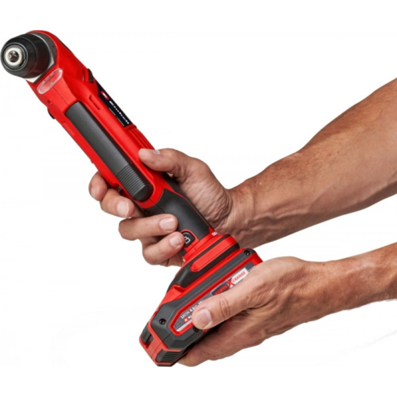 Einhell Дриль кутова акумуляторна TE-AD 18 Li - Solo PXC 18В 1100 об·хв 45Нм патрон 10мм 1.22кг без АКБ та ЗП (4514290)