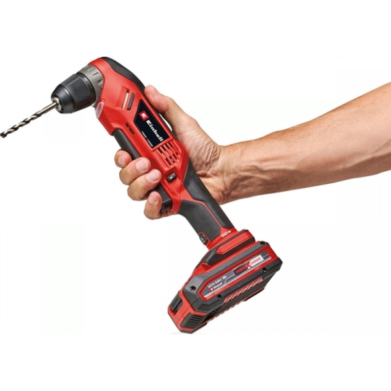 Einhell Дриль кутова акумуляторна TE-AD 18 Li - Solo PXC 18В 1100 об·хв 45Нм патрон 10мм 1.22кг без АКБ та ЗП (4514290)