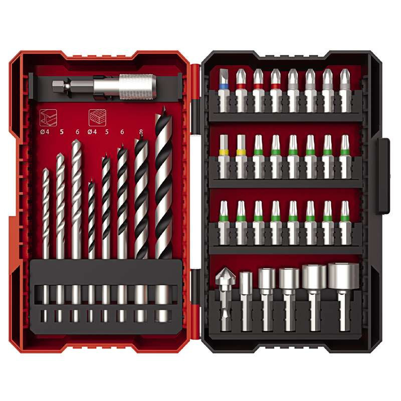 Einhell Акумуляторний дриль-шуруповерт TE-CD 18/2 Li, 1 акб 2,5 Ah, з/п, набір 39 свердл та біт (4514219)