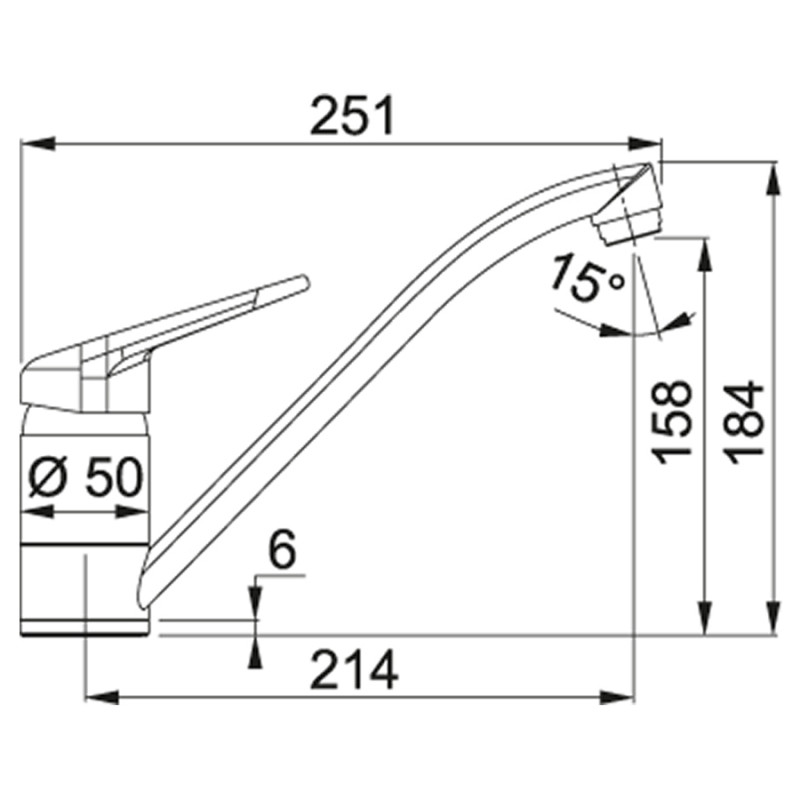 Franke Змішувач для кухні Novara Plus, довж.виливу - 251мм, поворотний, 1важіль, білий (1150470658)