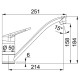 Franke Змішувач для кухні Novara Plus, довж.виливу - 251мм, поворотний, 1важіль, білий (1150470658)