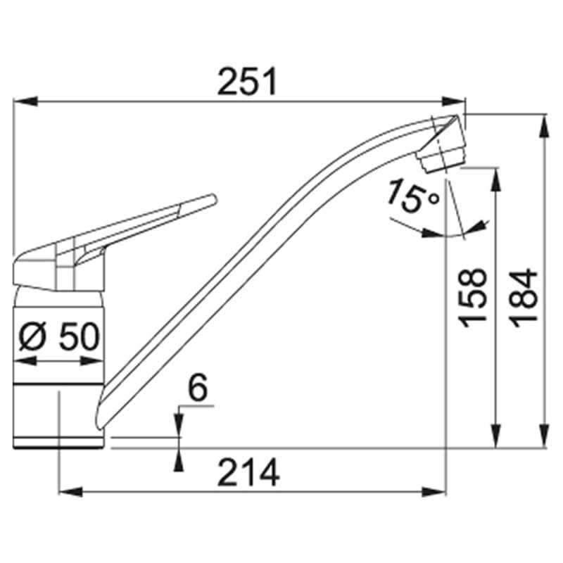 Franke Змішувач для кухні Novara Plus, довж.виливу - 251мм, поворотний, 1важіль, сірий камінь (1150470659)