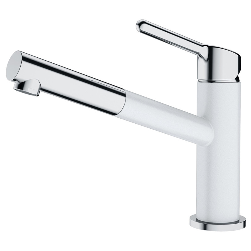 Franke Змішувач для кухні Orbit, довж.виливу - 225мм, витяжний, 1важіль, хром-білий (1150623139)