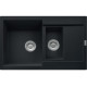 Franke Кухонна мийка Maris MRG 651-78/114.0631.461/дві чаші/фраграніт/антибактеріальний захист/780х500х200(130)/врізна/чорний матовий (1140631461)