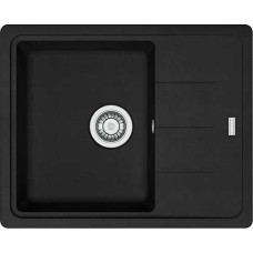Franke Мийка кухонна Basis, фраграніт, прямокутник, з крилом, 620х500х200мм, чаша - 1, накладна, BFG 611-62, чорний матовий (1140667447)