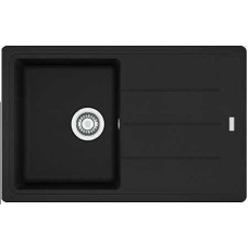 Franke Мийка кухонна Basis, фраграніт, прямокутник, з крилом, 780х500х200мм, чаша - 1, накладна, BFG 611-78, чорний матовий (1140667446)
