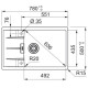 Franke Мийка кухонна Centro, фраграніт, прямокутник, з крилом, 780х500х200мм, чаша - 1, накладна, CNG 611-78 XL , онікс (1140701819)