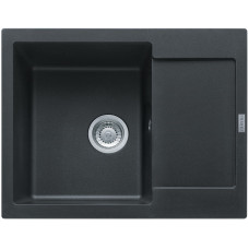 Franke Мийка кухонна Maris, фраграніт, прямокутник, з крилом, 620х500х200мм, чаша - 1, накладна, MRG 611-62, онікс (1140381006)