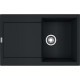 Franke Мийка кухонна Maris, фраграніт, прямокутник, з крилом, 780х500х200мм, чаша - 1, врізна, MRG 611, чорний матовий (1140631439)