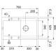 Franke Мийка кухонна Maris, фраграніт, прямокутник, з крилом, 780х500х200мм, чаша - 1, врізна, MRG 611, чорний матовий (1140631439)